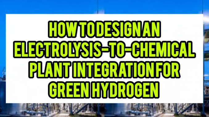 How To Design An Electrolysis-To-Chemical-Plant Integration For Green Hydrogen How To Design An Electrolysis-To-Chemical-Plant Integration For Green Hydrogen