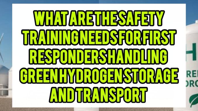 What Are The Safety Training Needs For First Responders Handling Green Hydrogen Storage And Transport What Are The Safety Training Needs For First Responders Handling Green Hydrogen Storage And Transport
